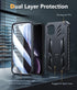 FNTCASE for iPhone XR Phone Case: Military Grade Full Protection Shockproof Hard Phonecase with Kickstand - Rugged Protective Cases Matte Textured...