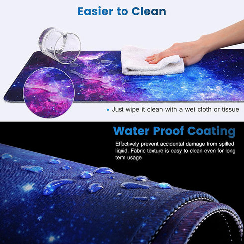 Gaming Mouse Pad, Large Mouse Pad XL 31. 5x11.8in, Big Extended Computer Keyboard Mouse Mat Desk Pad for Laptop with Stitched Edges, Waterproof Mo...