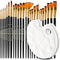 TRITART Paint Brushes for Acrylic Painting - Bulk Paint Brush Set of 25 - Suitable as Acrylic, Watercolour & Oil Brushes - Artist Paintbrushes, 2 ...