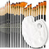 TRITART Paint Brushes for Acrylic Painting - Bulk Paint Brush Set of 25 - Suitable as Acrylic, Watercolour & Oil Brushes - Artist Paintbrushes, 2 ...
