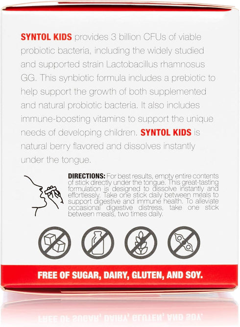 Arthur Andrew Medical, Syntol Kids, Daily Probiotic Supplement for Digestive Health and Young Immune Systems, No Sugar or Artificial Sweeteners, B...