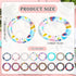 Motionchic 16 Pcs Silicone Beadable O Rings 65mm Silicone Bead Ring Round Silicone Bead Loop with 2 Hole Silicone Focal Bead for DIY Keychain Car ...