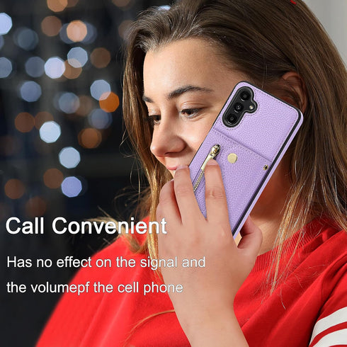 Asuwish Phone Case for Samsung Galaxy A13 5G Zipper Wallet Cover with Screen Protector and Card Holder Slot Shoulder Crossbody Strap Cell A04S M13...