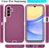Qinmay Samsung Galaxy A15 5G Case, 3-Layer Shockproof Phone Cover with HD Screen Protector (WinRedPink)...