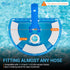 BlueStars Half Moon Transparent Pool Vacuum Head with Bristle - for Vacuum Hose 1-1/4 or 1-1/2’’ - for Inground & Above Ground Pools & Spas - Floo...