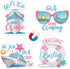 Cruise Door Decorations Magnetic - 4PCS Oh Ship It’s A Girls Trip Magnets, Girl Cruise Ship Car Cabin Refrigerator Magnet Decal, Cruising Magnetic...