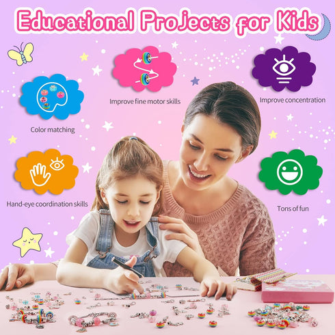 HYASIA Unicorn Gifts for Girls Jewelry Making Kit - Kids Toys Arts Crafts for Kids Age 6 7 8 9 10+ Year Old, Charm Bracelet Making Supplies Beads,...