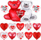 KatchOn Big Teddy Bear Balloons Set - 40 Inch, Pack of 13 | I Love You Balloons for Love, Anniversary, Romantic Special Night | Engagement Party D...