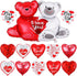 KatchOn Big Teddy Bear Balloons Set - 40 Inch, Pack of 13 | I Love You Balloons for Love, Anniversary, Romantic Special Night | Engagement Party D...