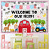 97Pcs Farm Animals Bulletin Board Kit Farmhouse Themed Bulletin Board Set Barnyard Animals Decoration Borders Cutouts with Glue Points for Farm Pa...