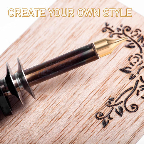 Honoson 28 Pcs Wood Burning Letter Tips Stamps Kit Tool, Letter Copper Mold Carving Lowercase Alphabet Branding Personalization Set for Craft DIY ...