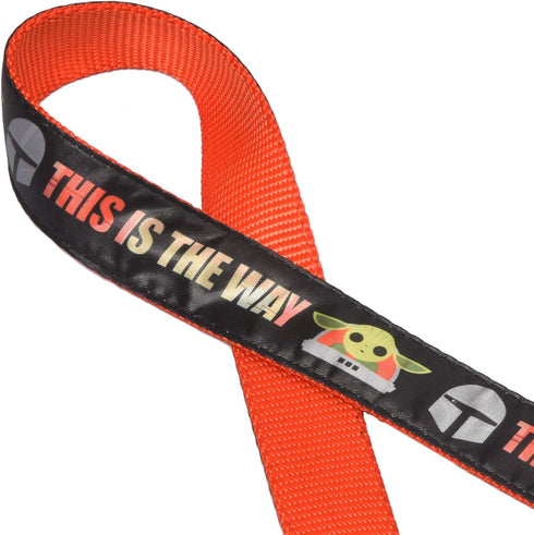 Star Wars for Pets The Mandalorian This is The Way 6 Foot Dog Leash | Orange 6 Ft Dog Leash Easily Attaches to Any Dog Collar or Harness | Mandalo...