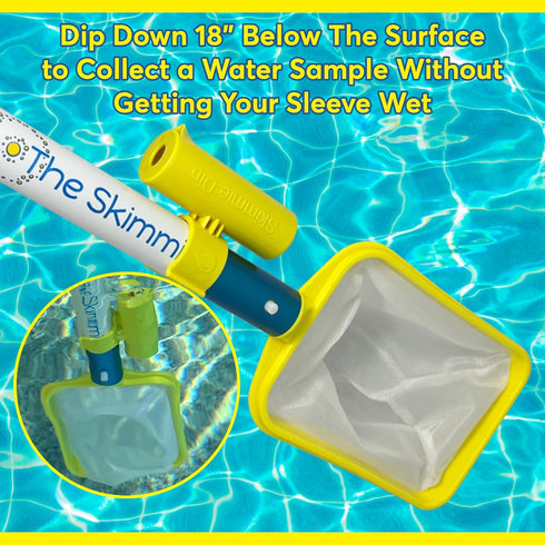 The Skimmie Dip - The Convenient Pool Water Testing Attachment for The Skimmie Pole or Standard Size Pool Pole - Easy and Efficient Water Sample C...