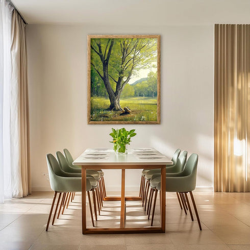 Posterizer 1 pcs-serene countryside scene in oil painting style 2-Collectibles & Fine Art-Landscape & Nature Art- Gift for Men Women Entrepreneur ...