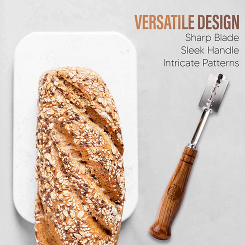 RICCLE Bread Lame Slashing Tool, Dough Scoring Knife with 15 Razor Blades and Storage Cover...
