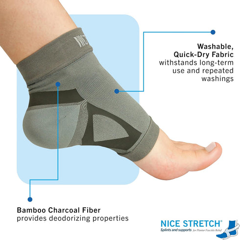 Brownmed Nice Stretch Plantar Fasciitis Sleeve - Compression Foot Sleeve for Arch & Heel Support- Small/Medium...
