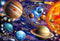 100 Piece Puzzles for Kids Ages 4-8-10, Solar System Puzzles 100 Pieces for Kids Science Educational Space Planet Puzzle Toys for Kids 4-6, 5-8, 6...
