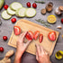 11.5"x 8" Small Bamboo Wood Cutting Board, Lightweight Wooden Fruit Cutting Board for Home....
