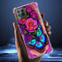 REVVL 6X Pro 5G/REVVL 6 Pro 5G Case,Blue Butterfly Flowers Rose Drop Protection Shockproof Case TPU Full Body Protective Scratch-Resistant Cover f...