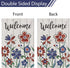 Welcome 4th of July Garden Flag 12x18 Inch Double Sided, Patriotic Independence Day Flower Yard Flag for Memorial Day Outdoor House Decorations (O...