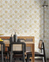 16.1"x118"Peel and Stick Wallpaper Boho White and Gold Wallpaper Leaf Textured Vintage Wallpaper Self Adhesive Wallpaper Removable Wallpaper Vinyl...