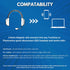 TruVoice 3.5mm Adapter Cable Compatible with All Plantronics and TruVoice QD Headsets - Connects with All Cell Phones and PC/Laptops with a Single...