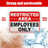 4 Pcs Restricted Area Employees Only Sign 10 x 7 Inches Do Not Enter Sign with 4 Pre Drilled Holes Reflective Warning Signs Rust Free Easy to Moun...