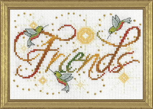 Design Works Crafts Inc. Friends, 5'' x 7' Counted Cross Stitch Kit, Multicolor...