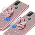 B-wishy for Moto G Stylus 5G Phone Case with Stylus Pen, Luxury Glitter Sparkles Cute Silicone TPU Case for Women Girls with Kickstand, Bling Rhin...