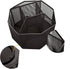 Annova Mesh Desk Organizer Rotate with 5 Compartments Spinning Tidy Candy/Pen Holder Office, Art Supply, Storage, Classroom, Home (Black)...