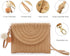 Straw Crossbody Bags for Women Straw Clutch Bag Straw Beach Bag Straw Purse Summer Handbag Straw Envelope Wallet...