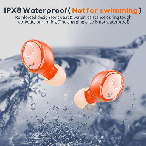 kurdene S8 Mini Wireless Earbuds Bluetooth 5.3 in Ear Light-Weight Headphones,Touch Control with Charging Case, Built-in Microphone Headset,Immers...