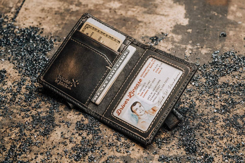 House of Jack Co. Slim Card Wallet | Bifold Credit Card Wallet For Men | Full Grain Cowhide | Minimalist Front Pocket Wallet | Mens Card Holder | ...