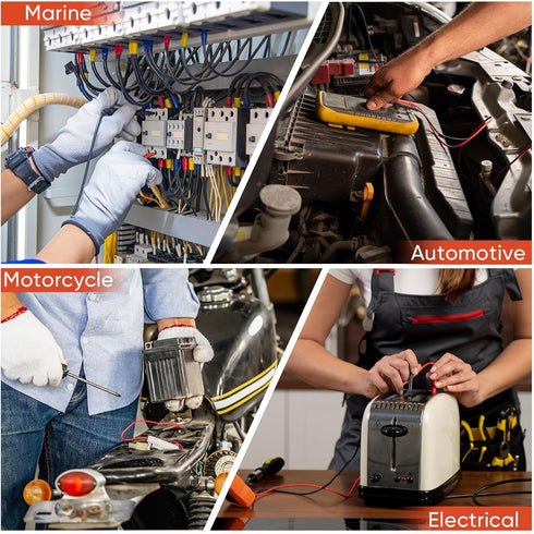 Heat Shrink Butt Wire Connectors - Marine Grade Insulated Crimp Heat Shrink Wire Connectors, Waterproof Electrical Connectors Butt Splice for Boat...