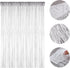 Door String Curtain, Wall Panel Fringe Window Room Divider Blind, Home Patio Bedroom Decorative Tassel Screen Ribbon Strings Strip Silver Thread S...
