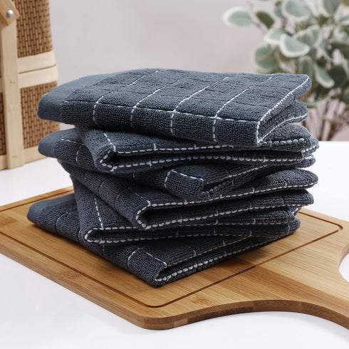 Homaxy 100% Cotton Terry Kitchen Dish Cloths, Ultra Soft and Absorbent Dish Towels for Kitchen, Suitable for Drying and Washing Dishes, 6 Pack, 12...