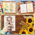 Large Sunflower Stencils for Painting on Wood, 15 inch Sunflower Floral Stencils for Crafts Reusable Wood Burning Drawing Art Flower Paint Stencil...