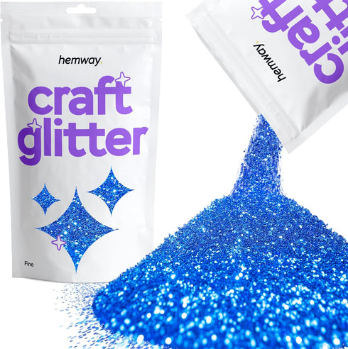 Hemway Craft Glitter - Sapphire Blue | 100g Fine Metallic Sequin Flakes for Resin & Epoxy Crafts | Supplies for Tumblers, Cards, Jewellery, Candle...
