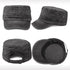 Geyoga Army Cap 2 Pieces Cadet Military Hat for Men Women Washed Cotton Flat Top Cap Unisex Outdoor Sports Casual Sun Hat...