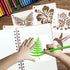 50 PCS Flower Painting Stencils Reusable Flower Stencils for Painting on Wood Rocks Canvas Fabric Glass Pottery 4x4 Inch...