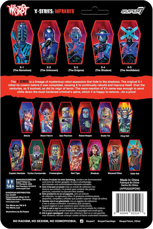 Super7 The Worst X-1 (Infared) - 3.75" The Worst Action Figure with Accessory Collectibles and Retro Toys...