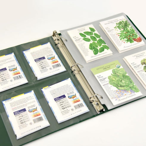 Samsill 40 Pack Heavy Weight 4 Pocket Garden Seeds Storage Clear Sheet Protectors, Seed Organizer, Each Pocket Measures 3.5" x 5.25", Fits in Stan...