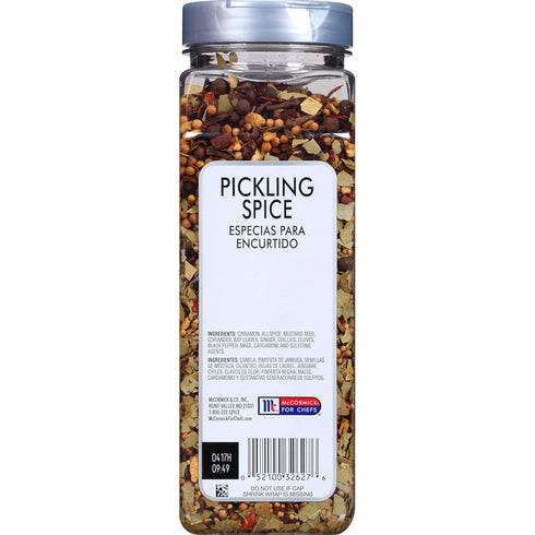 McCormick Culinary Pickling Spice, 12 oz - One 12 Ounce Container of Mixed Pickling Spice, Best for Seasoning Pickles, Corned Beef, Pot Roasts and...