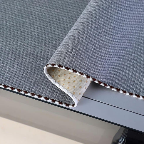 Microwave Oven Cover Dust Oil Proof Cotton Linen Waterproof Fabric Cloth Machine Protector Decorative Kitchen Appliance Cover 13.7x39.3 inches Flo...