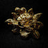 Sparkling Gold Tone Imitated White Pearl Zircon Lotus Flower Brooch Pin Ladies Jewelry...