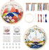 Mountains and Sea 2 Sets Embroidery Starter Kit with Patterns and Instructions for Beginners Adults Counted Stamped Cross Stitch Needlepoint Kit w...