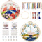 BB Beadthoven 2 Sets Landscape Drawing Embroidery Kits for Beginners, Mountain Floral Rustic Cross Stitch Practice Kits for Adults Hand Embroidery...