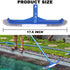 Professional Swimming Pool Wall & Tile Brush,17.5" Curved Edge Heavy Duty Head Designed for Cleans Walls, Tiles & Floors, Premium Nylon Bristles w...