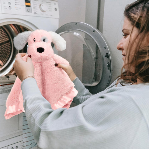 Puppy Baby Security Blanket for Toddler Infant Newborn Boys and Girls Soft Lovey Stuffed Animal with Plush Fabric and Satin Backing, Lovely Snuggl...