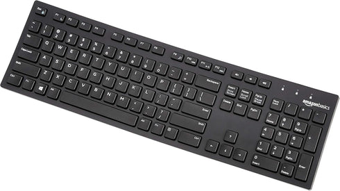 Amazon Basics Low-Profile Wired USB Keyboard with US Layout (QWERTY), Matte Black...